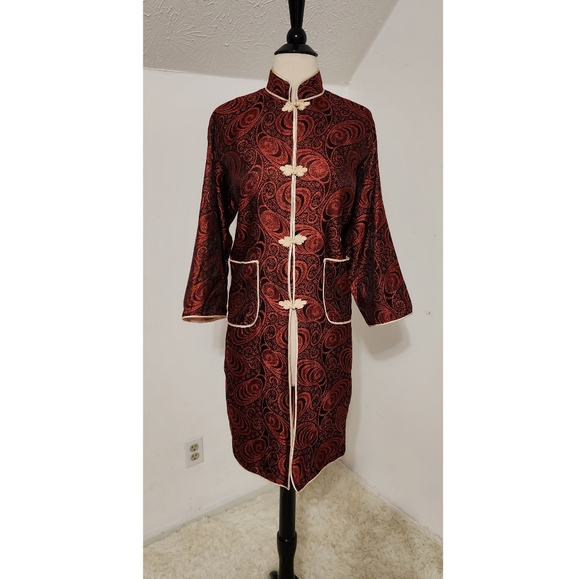 Jackets & Blazers - Red Metallic Brocade Jacket